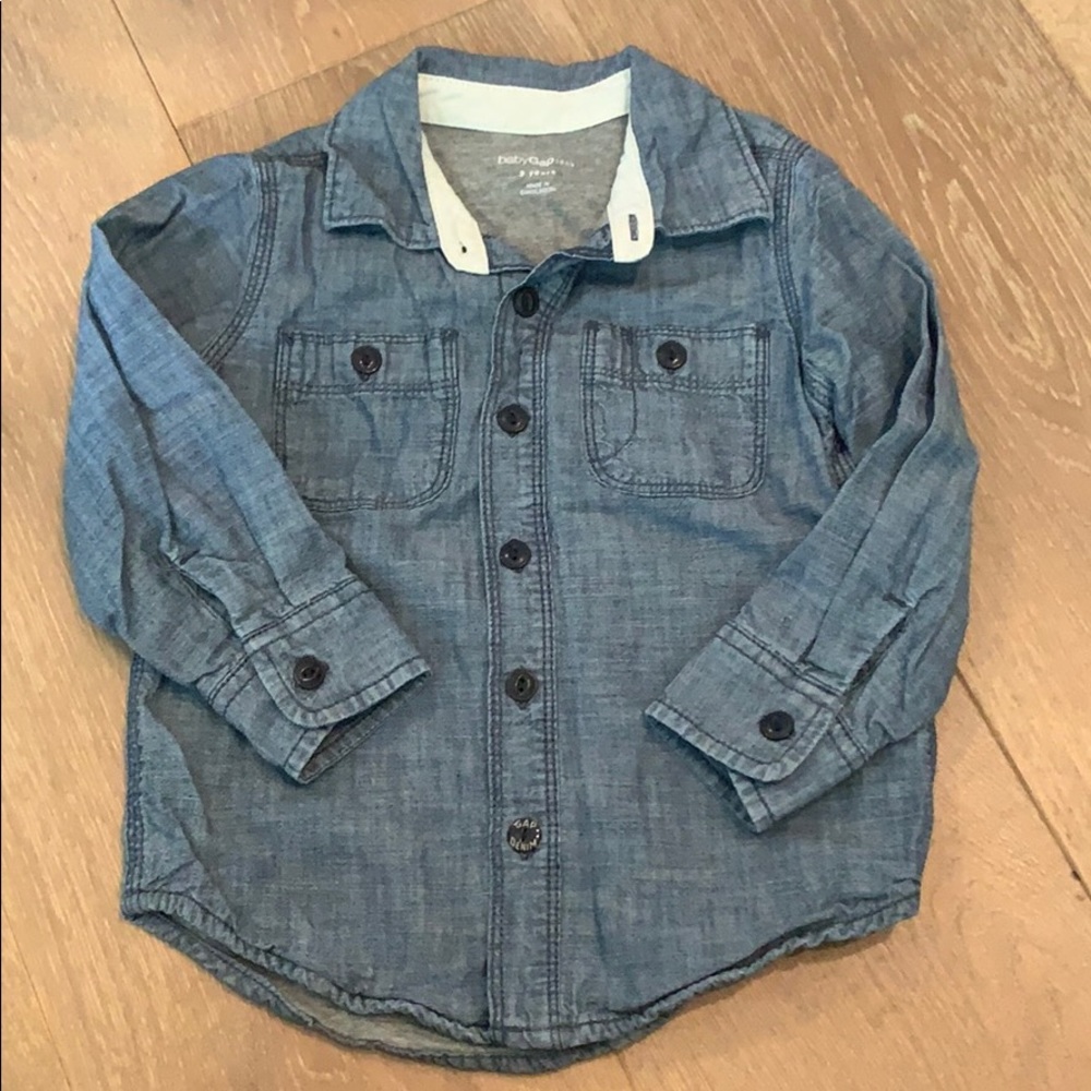 Lined Gap Denim Button Down Shirt - 3T